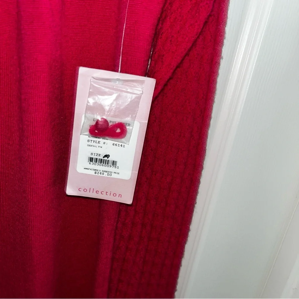 Lilly Pulitzer Alessandra dark pink fuchsia knit sweater dress new nwt large L - Picture 4 of 10